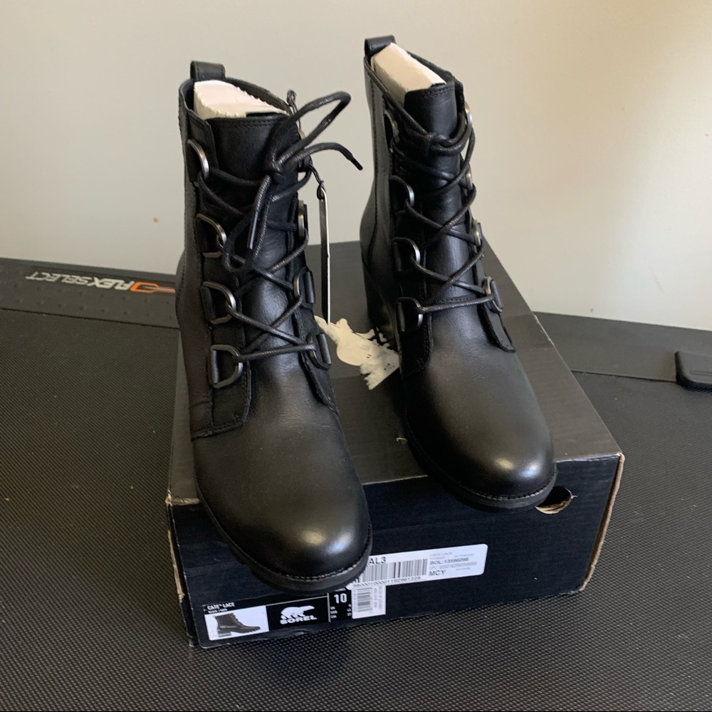 Sorel Comfy Cate Lace Up Combat Boot Size 10 - Picture 11 of 13